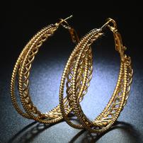 Gold Layered Loop Earrings 202//202